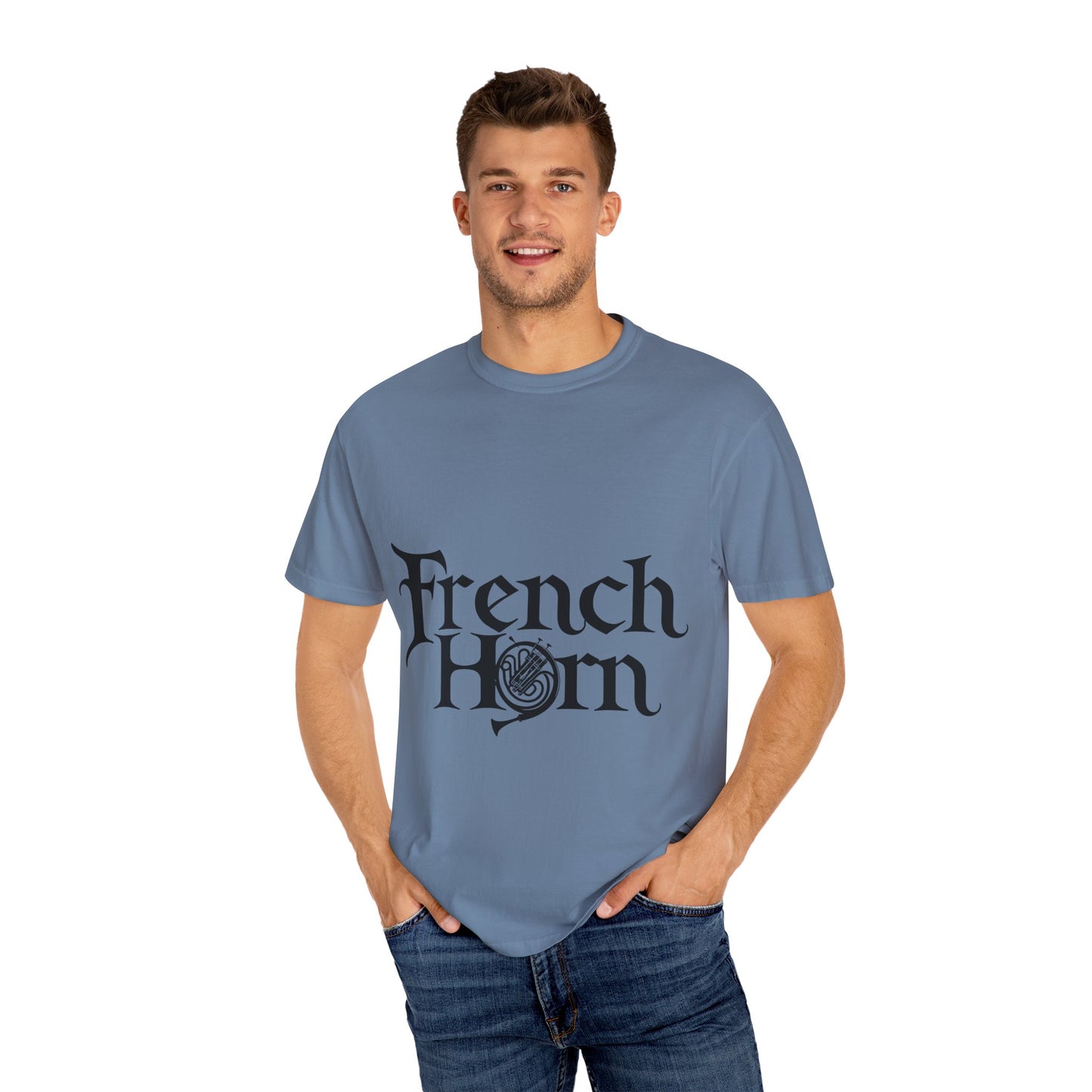 "French Horn" Unisex Garment-Dyed T-shirt