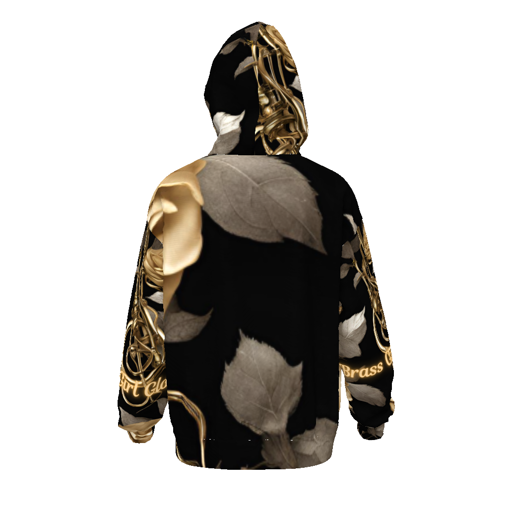 "Brass Girl Glow" Street-wear All-Over Print Unisex Drop Shoulder Over-sized Hoodie