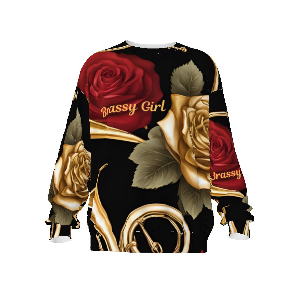 "Brassy Girl" All-Over Print Unisex Over-sized Sweatshirt