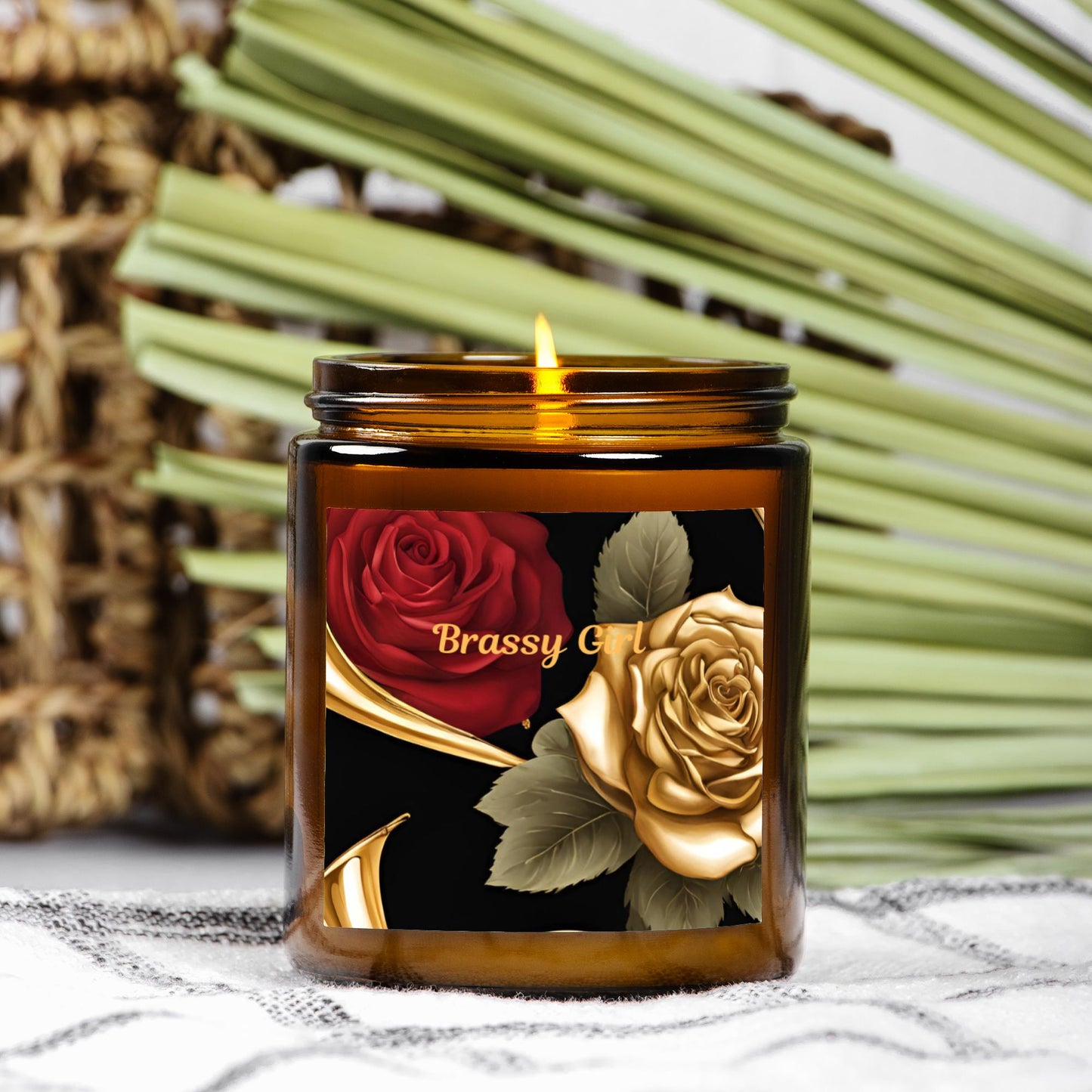 "Brassy Girl" Candle Amber Jar 9 oz