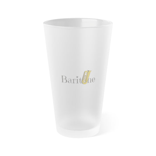 "Baritone" Frosted Pint Glass, 16oz