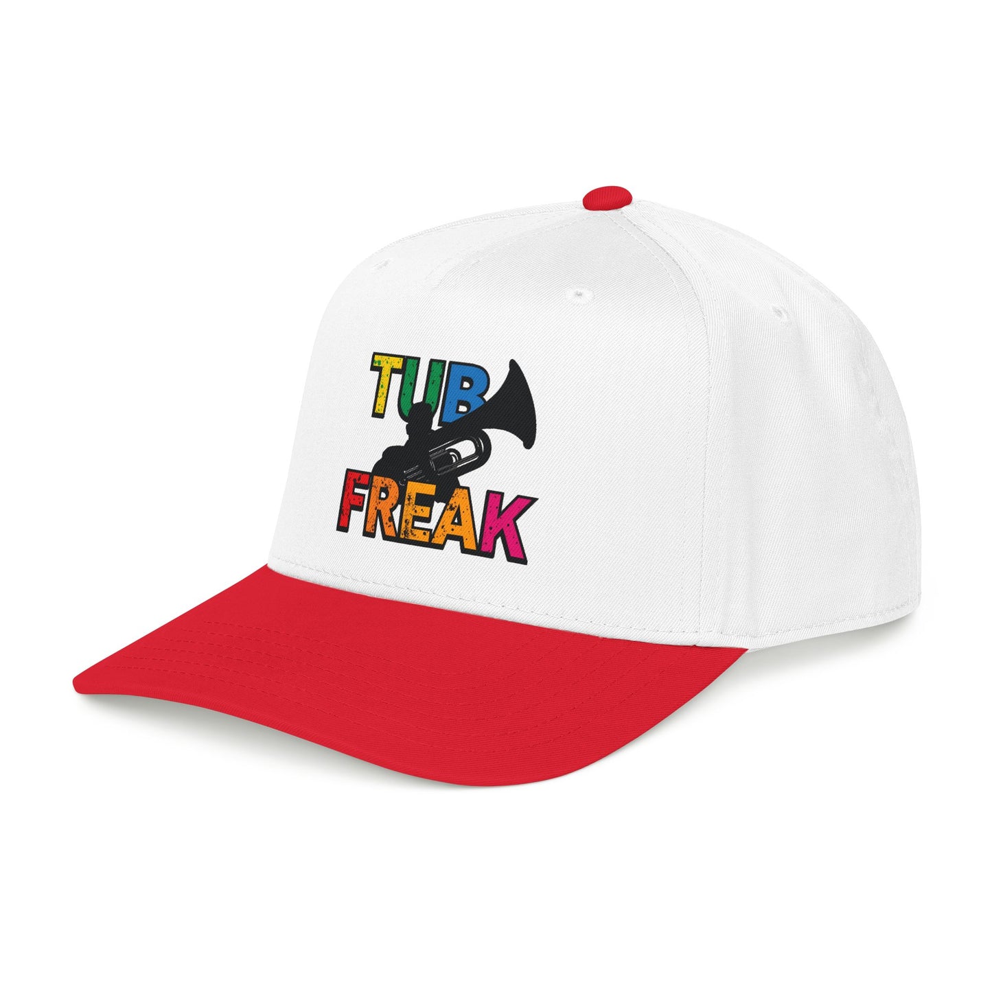 Tuba Player Baseball Cap — Colorful Retro Band Embroidered Hat