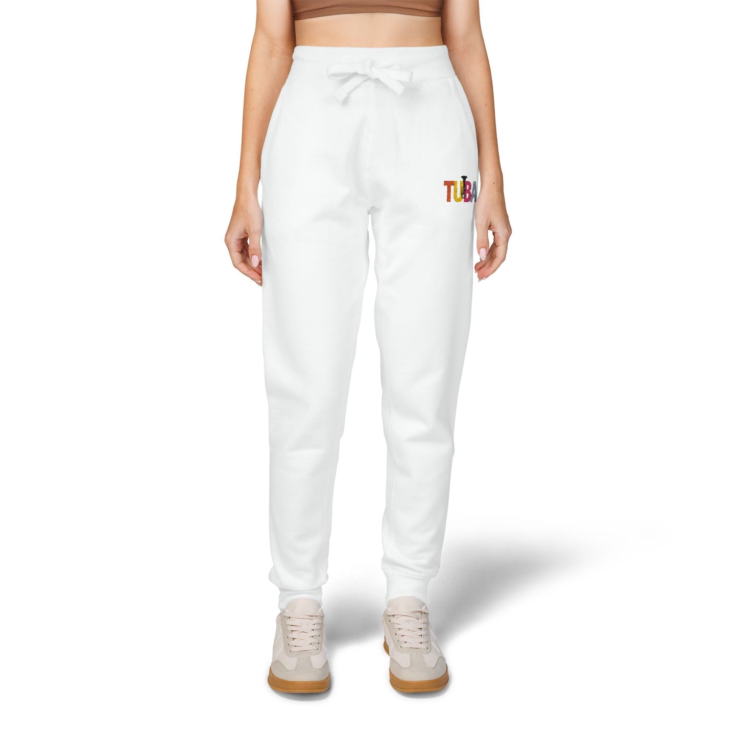 Cozy "Tuba" Unisex Fleece Sweatpants with Embroidery/ Casual Lounge Pants