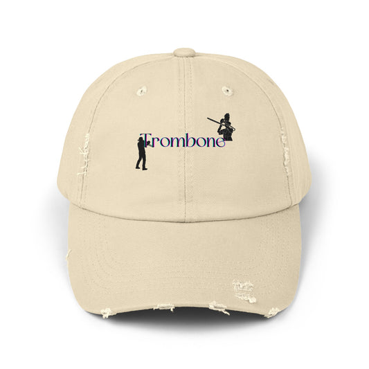 Unisex Distressed Trombone Cap