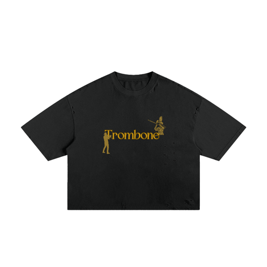 Unisex "Trombone" Classic Frayed Boxy Tee