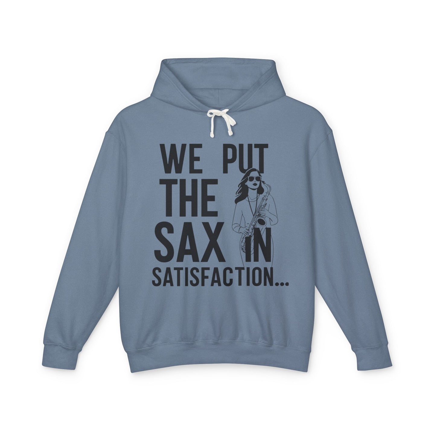 "Sax In Satisfaction" Unisex Lightweight Hooded Sweatshirt