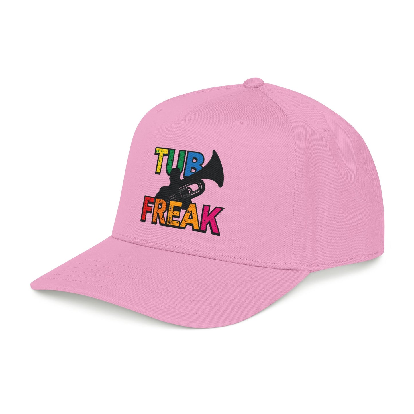 Tuba Player Baseball Cap — Colorful Retro Band Embroidered Hat