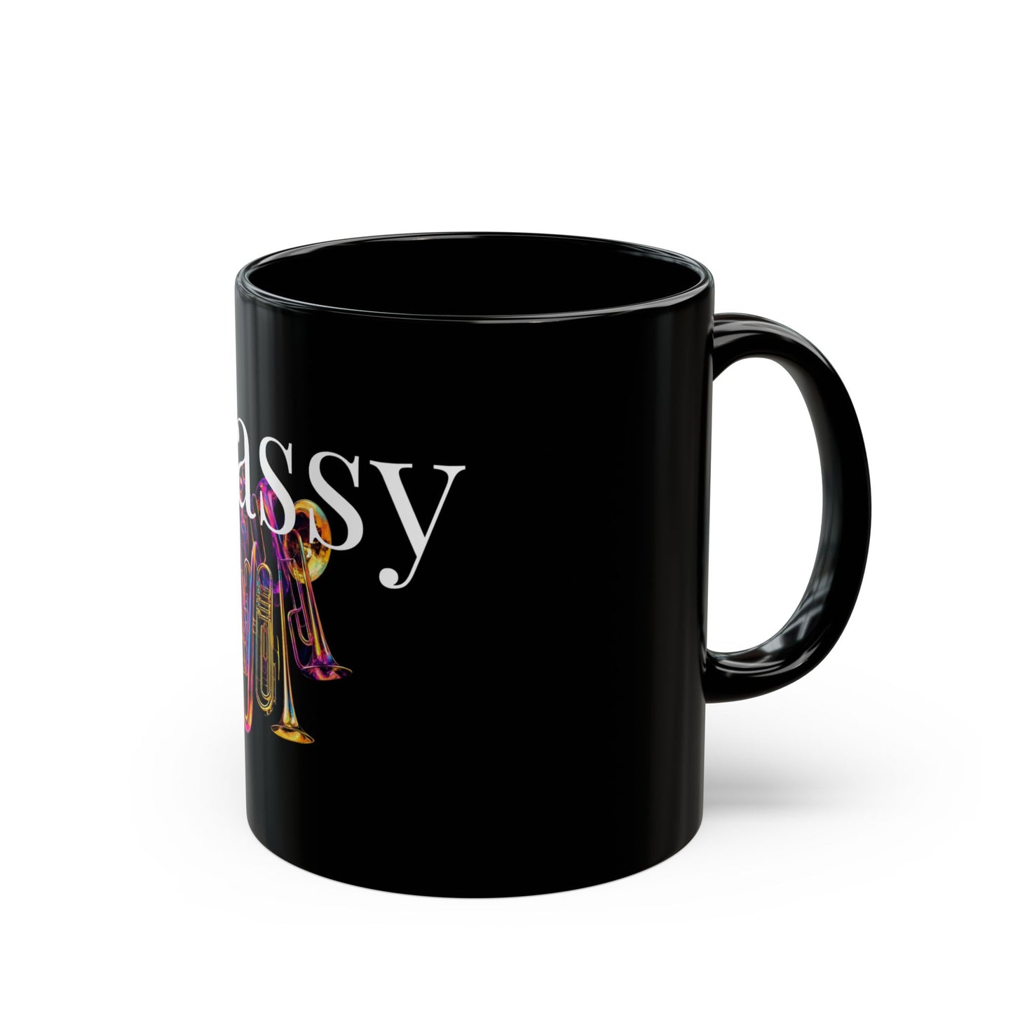 "Brassy" Black Mug (11oz, 15oz)