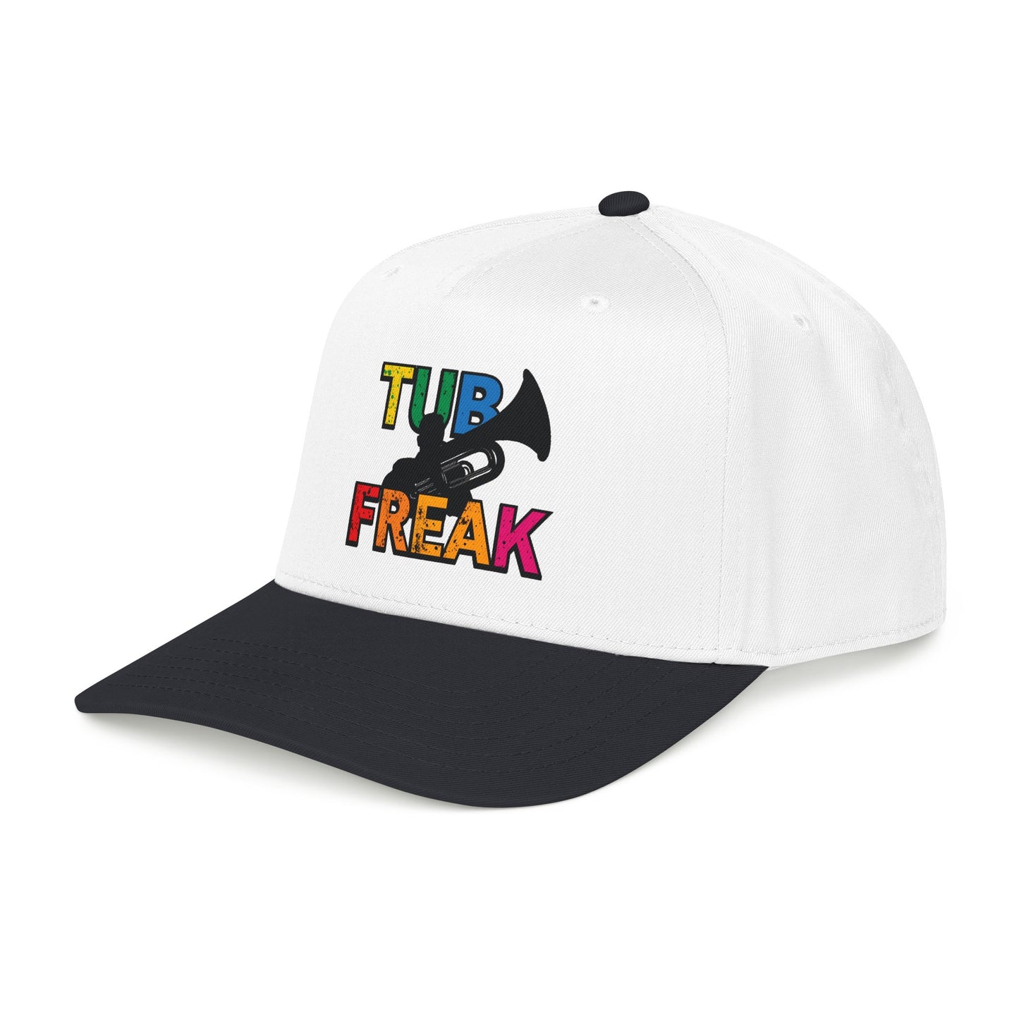 Tuba Player Baseball Cap — Colorful Retro Band Embroidered Hat