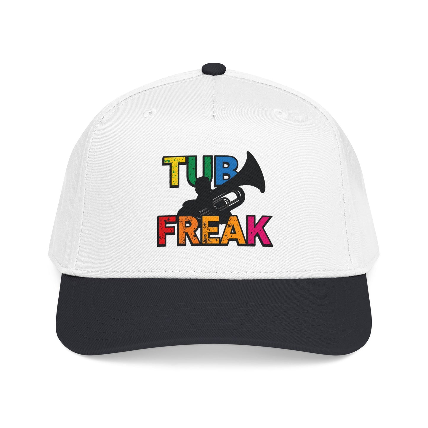 Tuba Player Baseball Cap — Colorful Retro Band Embroidered Hat