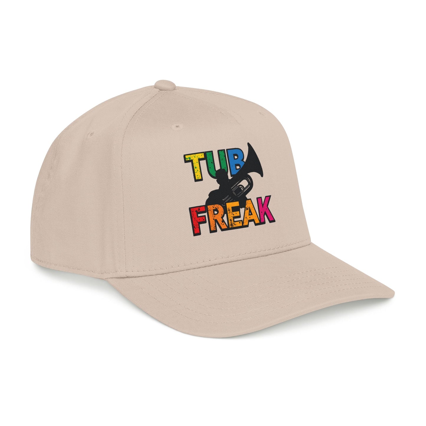 Tuba Player Baseball Cap — Colorful Retro Band Embroidered Hat