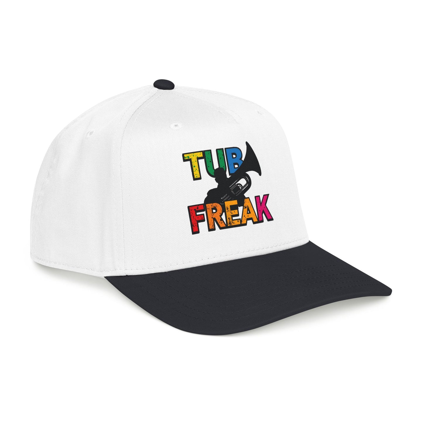 Tuba Player Baseball Cap — Colorful Retro Band Embroidered Hat