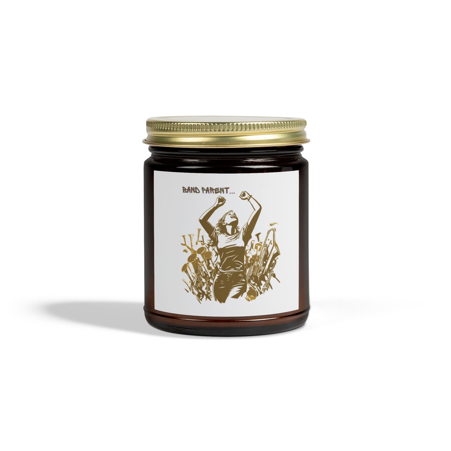 "Band Parent" Scented Candles, Coconut Apricot Wax (4oz, 9oz)