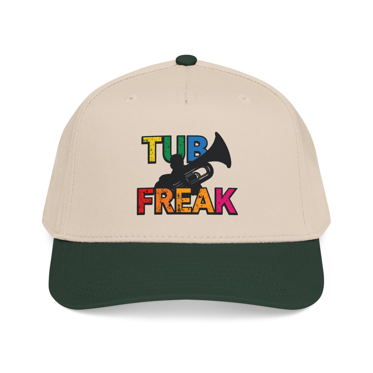 Tuba Player Baseball Cap — Colorful Retro Band Embroidered Hat
