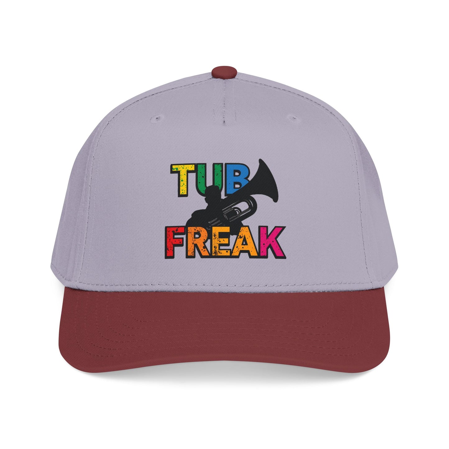 Tuba Player Baseball Cap — Colorful Retro Band Embroidered Hat