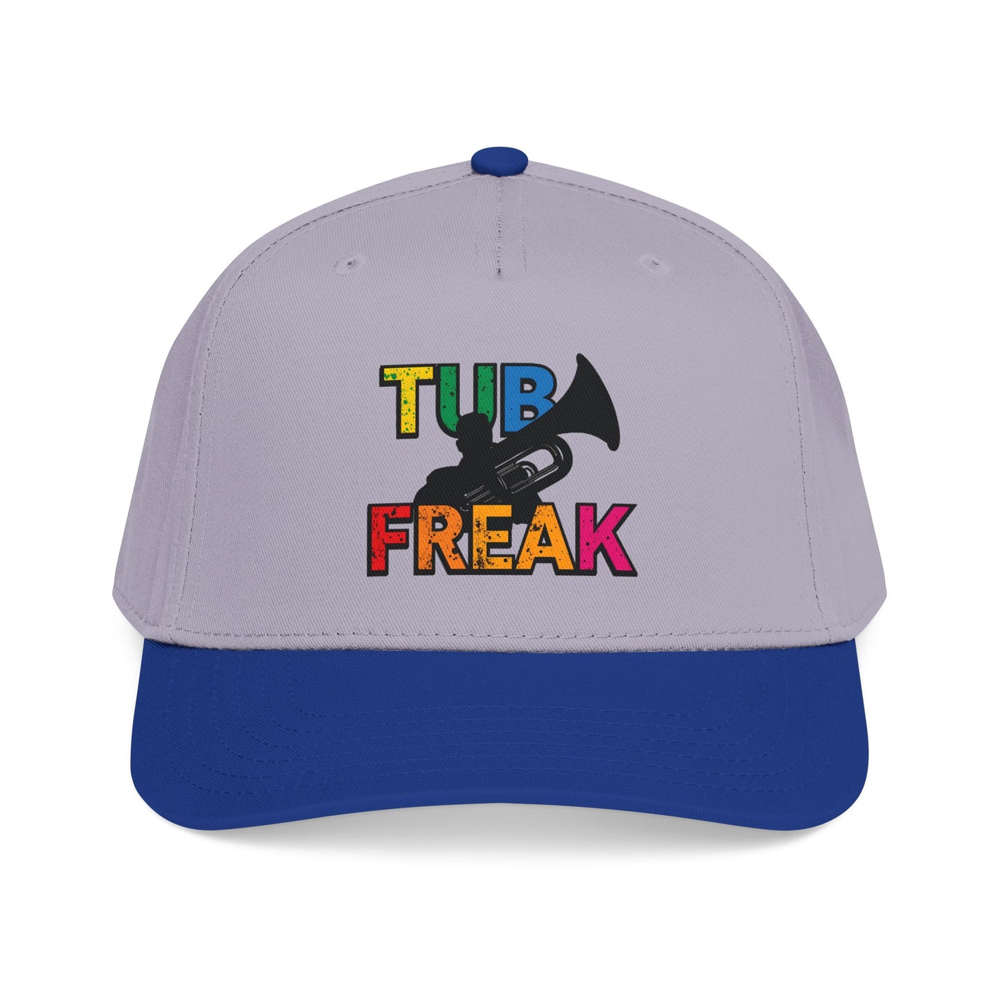 Tuba Player Baseball Cap — Colorful Retro Band Embroidered Hat
