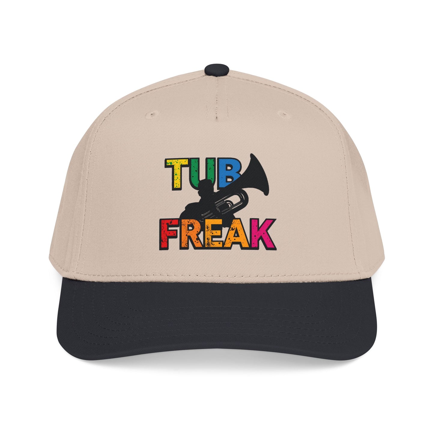 Tuba Player Baseball Cap — Colorful Retro Band Embroidered Hat