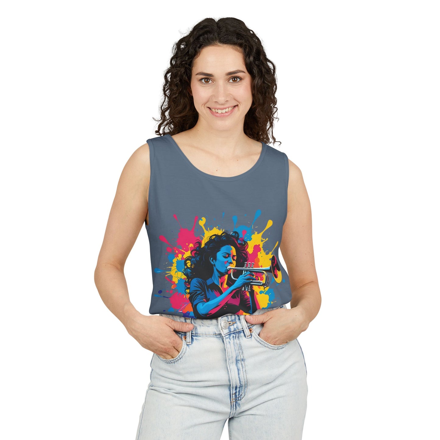 Vibrant Trumpet Musician  Tank Top