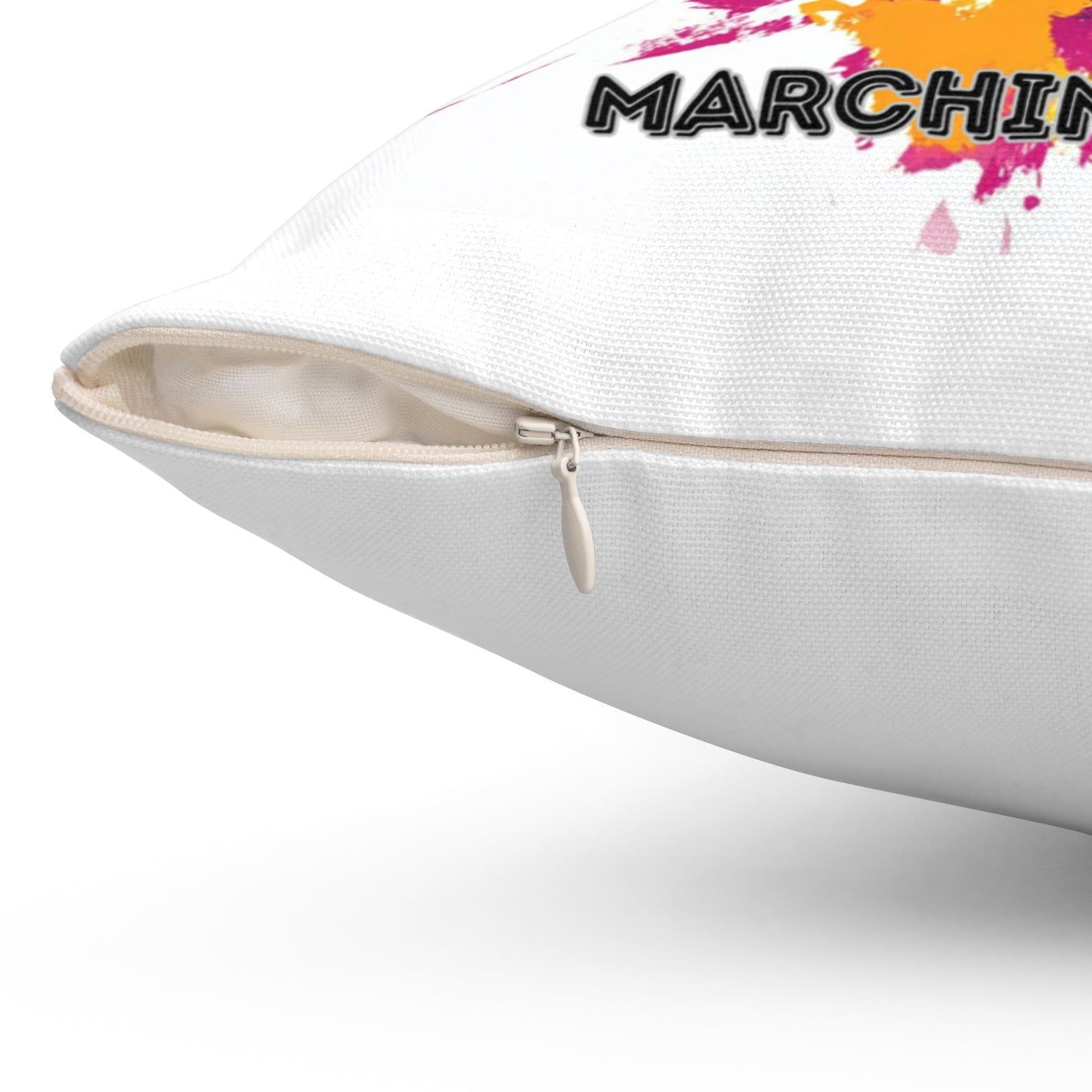 "Marching Machine" Spun Polyester Square Pillow
