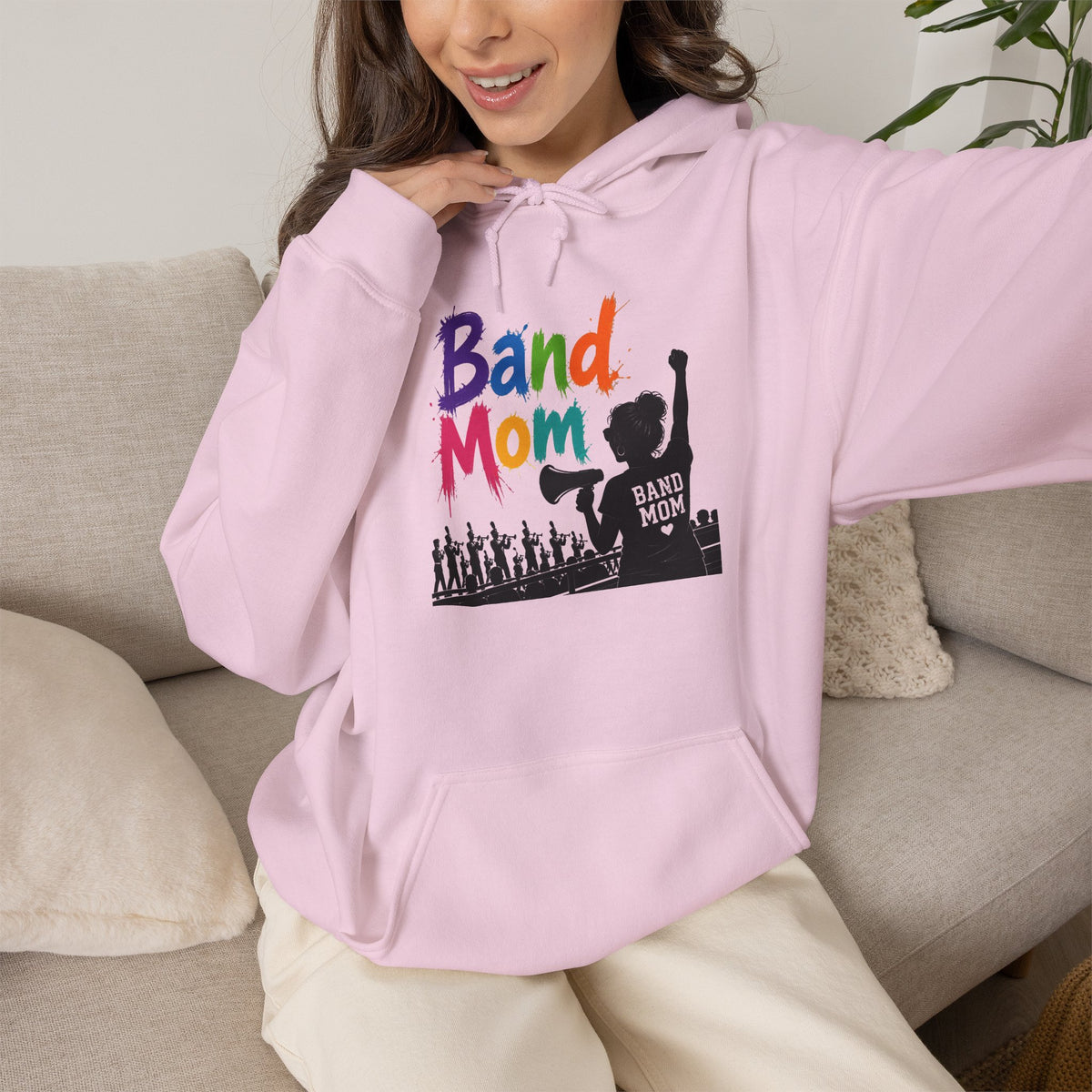Colorful Band Mom Hoodie