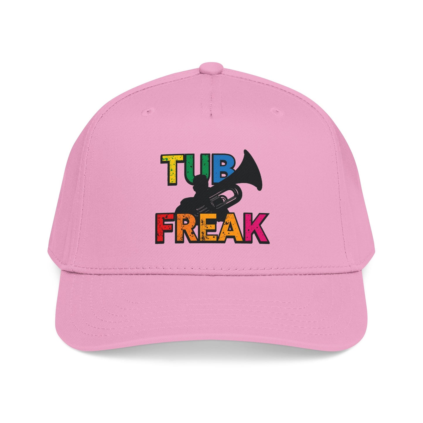 Tuba Player Baseball Cap — Colorful Retro Band Embroidered Hat