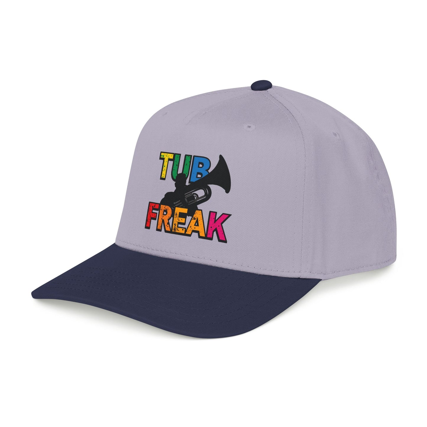 Tuba Player Baseball Cap — Colorful Retro Band Embroidered Hat