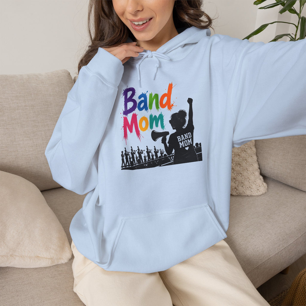 Colorful Band Mom Hoodie