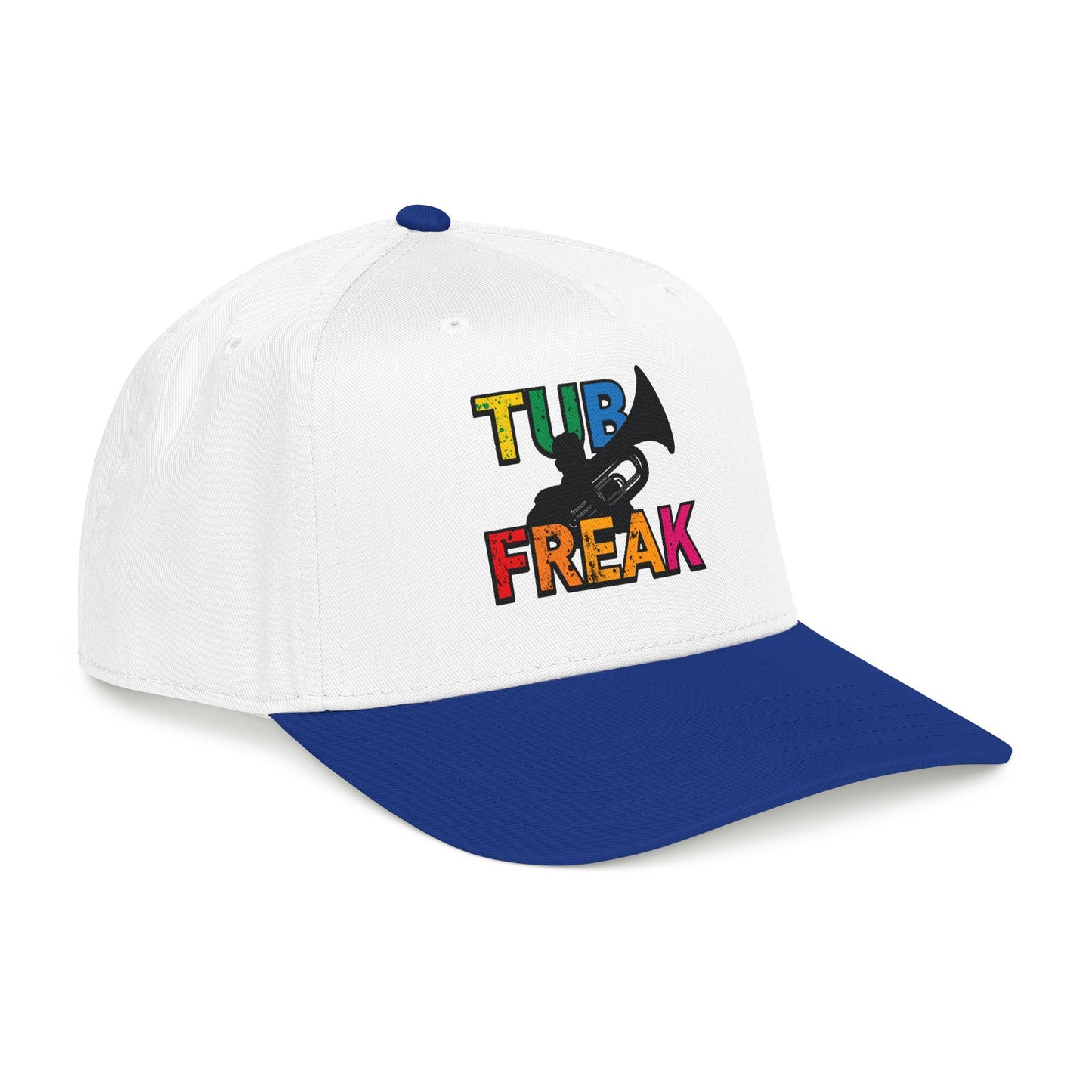 Tuba Player Baseball Cap — Colorful Retro Band Embroidered Hat