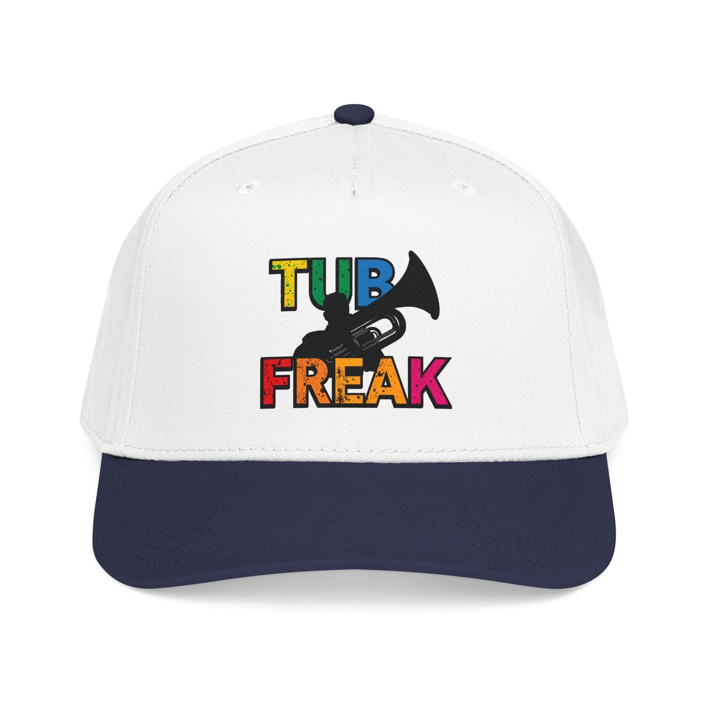 Tuba Player Baseball Cap — Colorful Retro Band Embroidered Hat