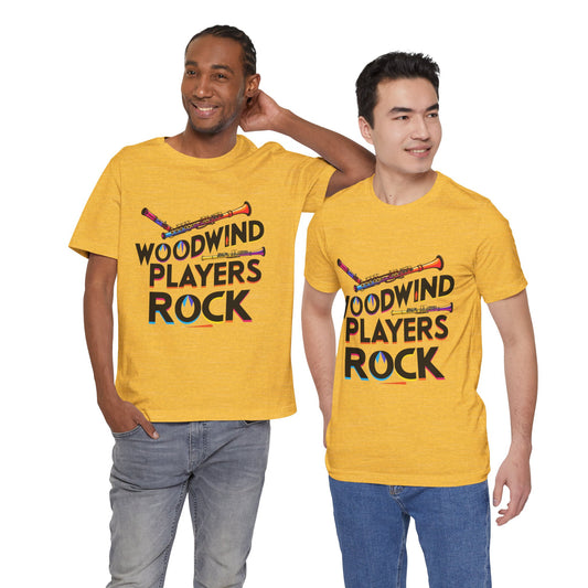 "Woodwind Players Rock" Unisex Short Sleeve T-Shirt