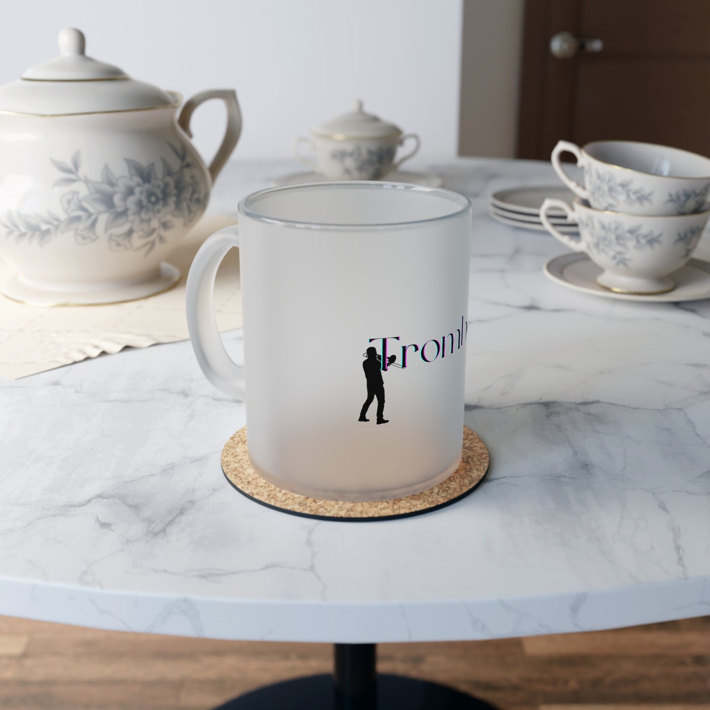 Trombone Frosted Glass Mug