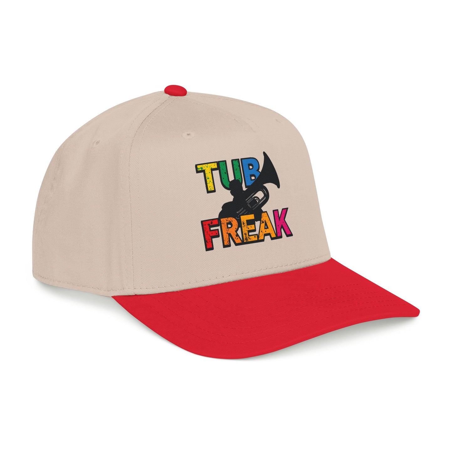 Tuba Player Baseball Cap — Colorful Retro Band Embroidered Hat
