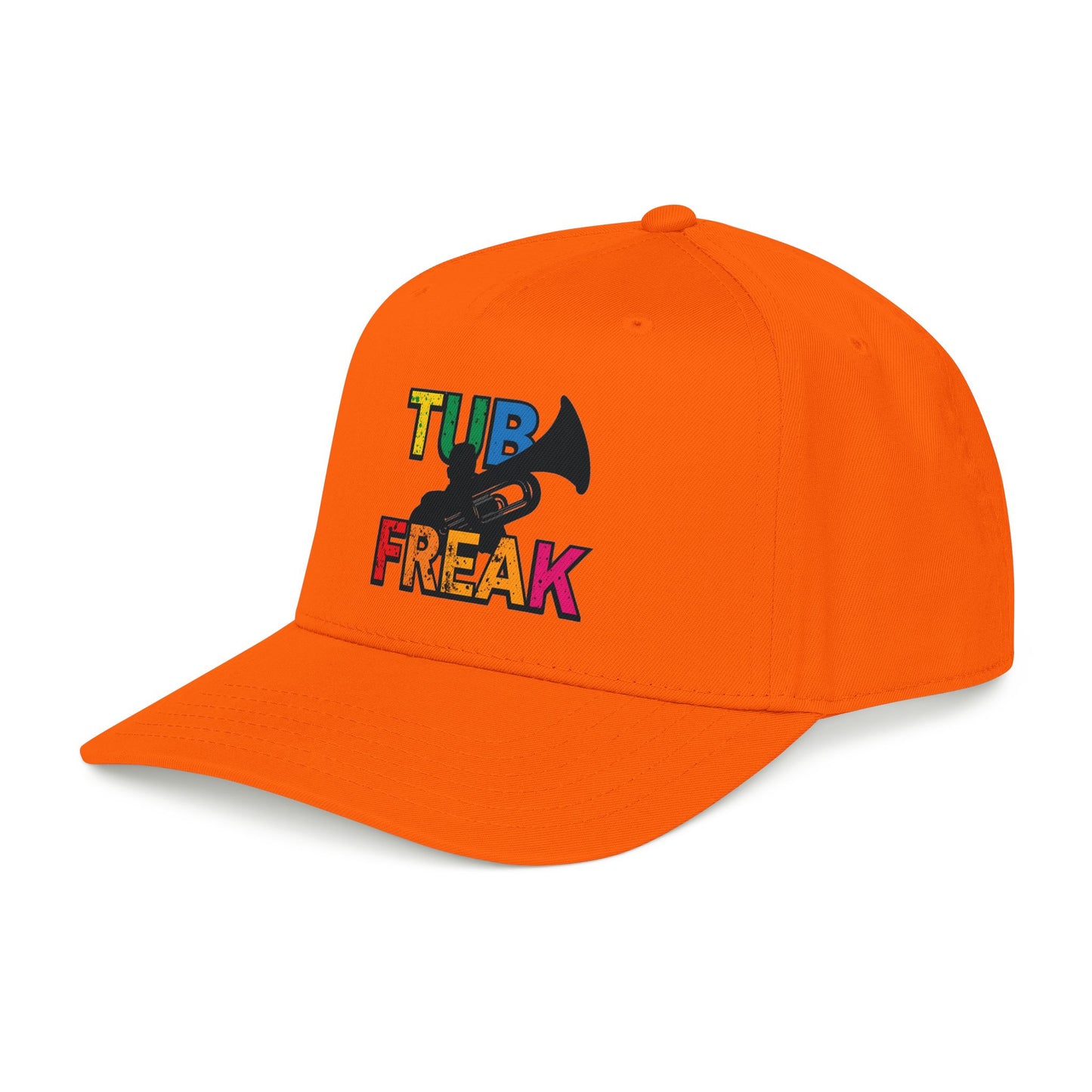 Tuba Player Baseball Cap — Colorful Retro Band Embroidered Hat