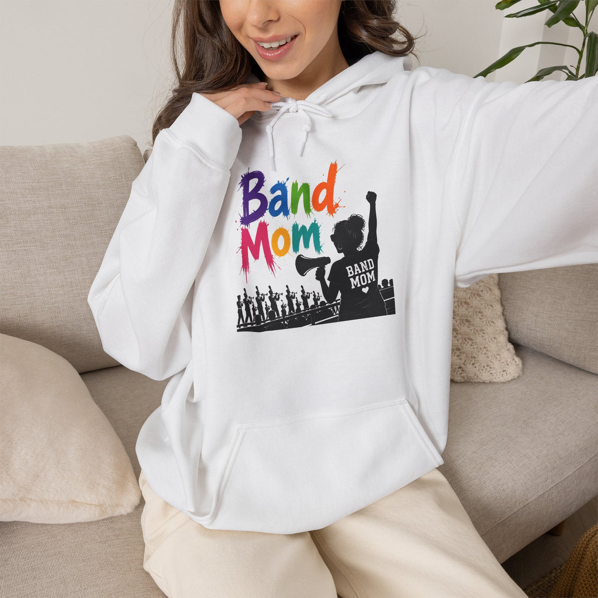 Colorful Band Mom Hoodie
