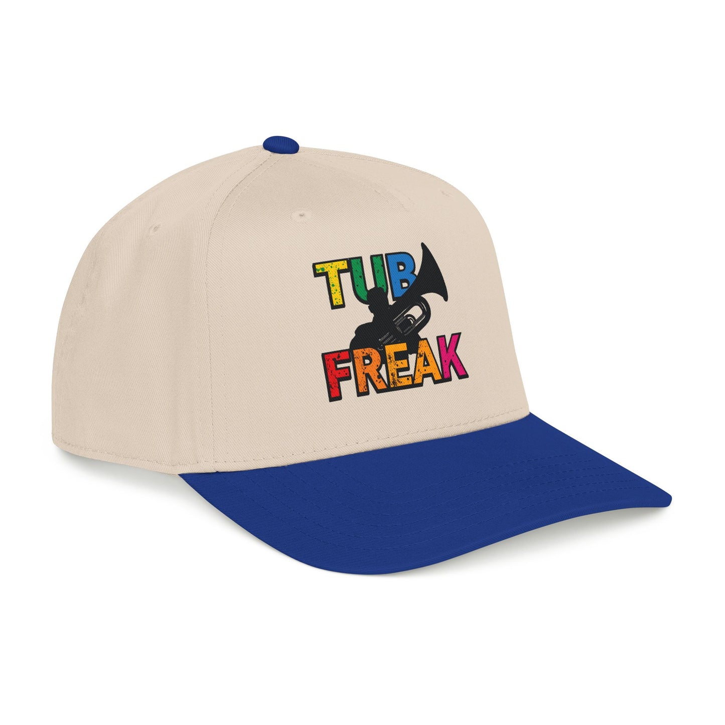 Tuba Player Baseball Cap — Colorful Retro Band Embroidered Hat