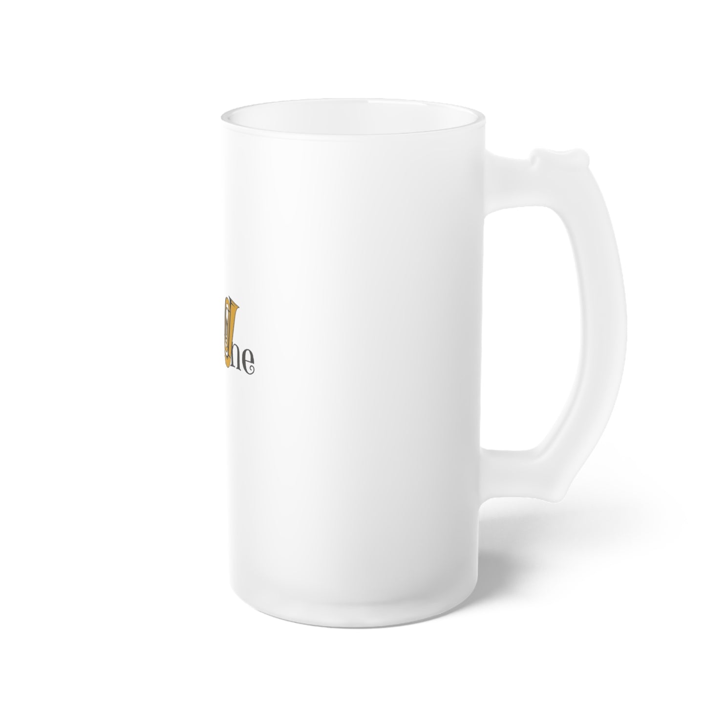 "Baritone" Frosted Glass Beer Mug