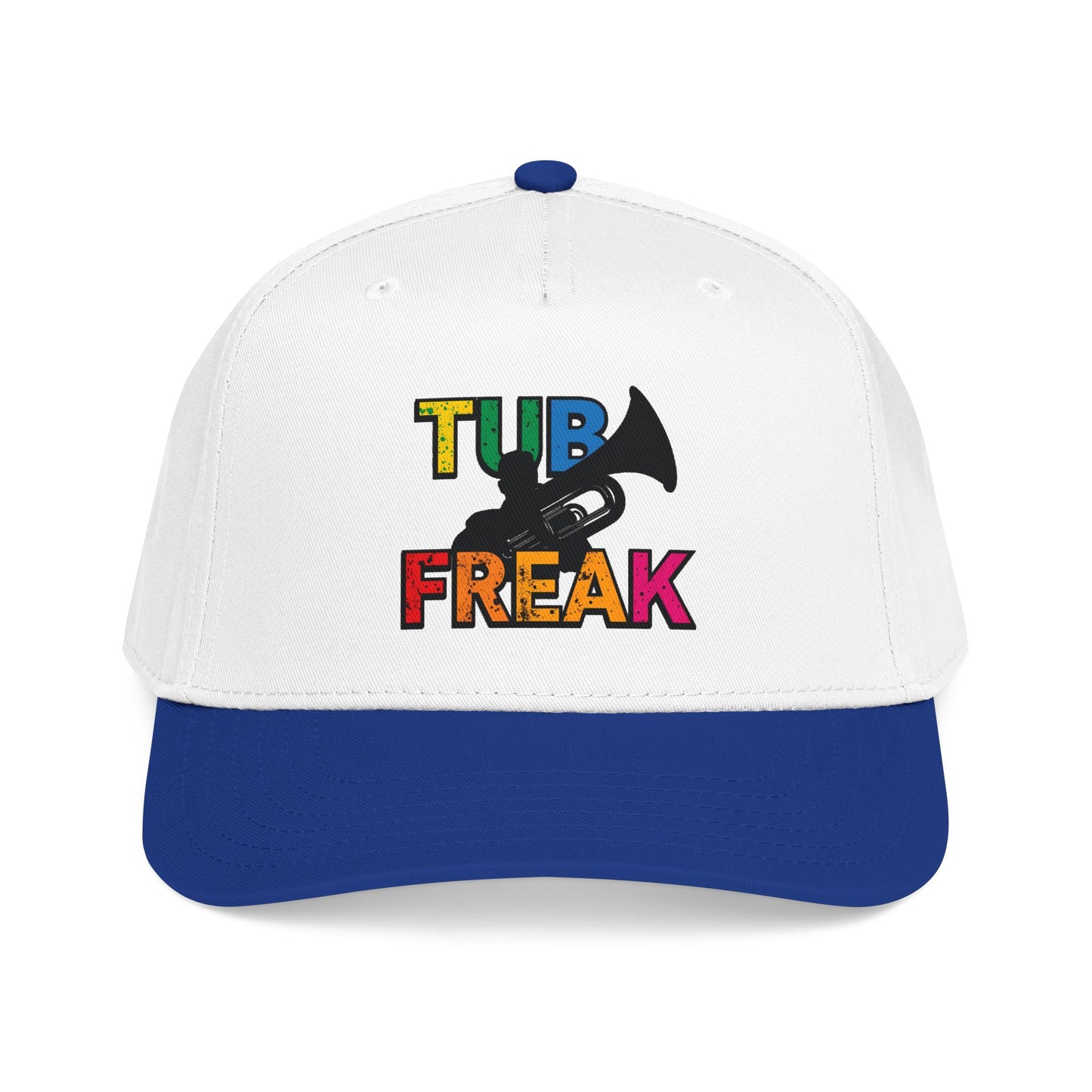 Tuba Player Baseball Cap — Colorful Retro Band Embroidered Hat