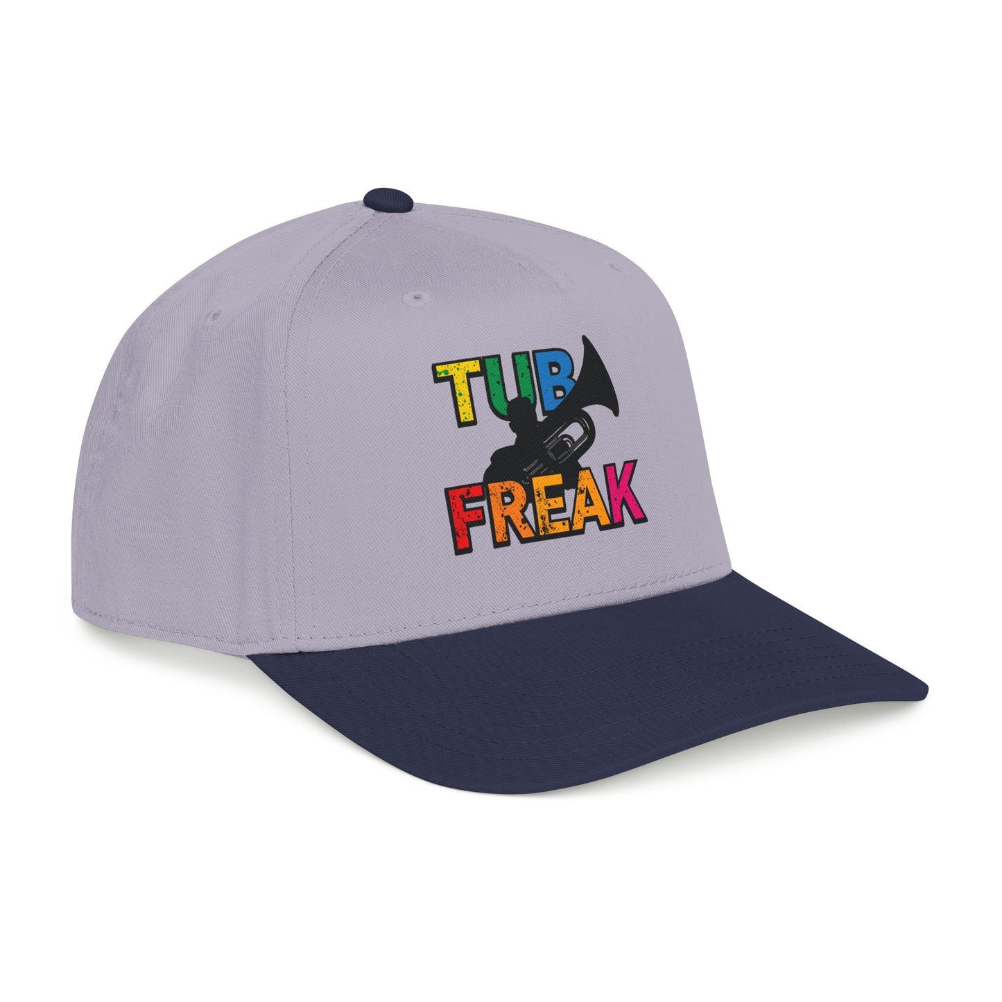 Tuba Player Baseball Cap — Colorful Retro Band Embroidered Hat