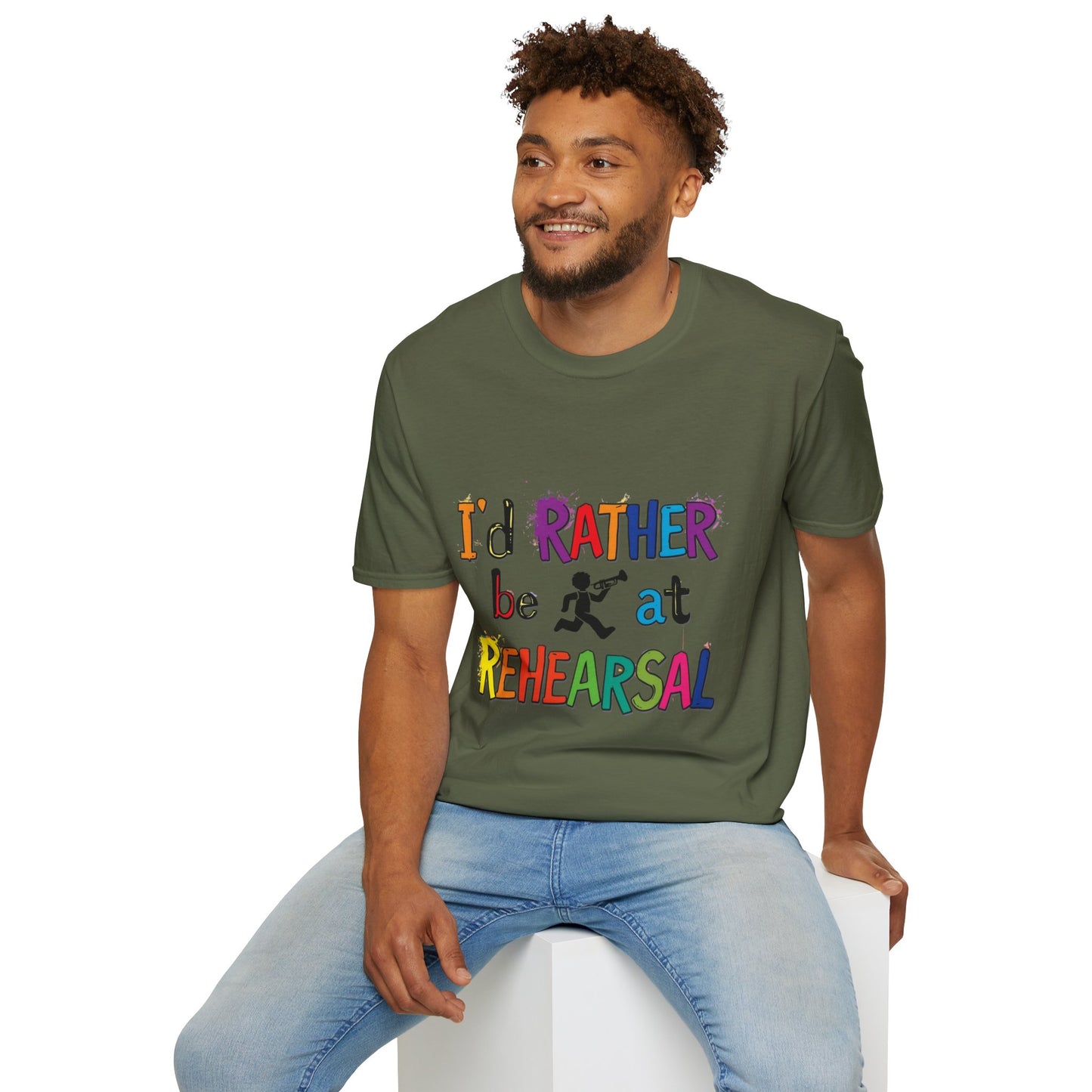 Colorful "I'd Rather Be at Rehearsal" T-Shirt