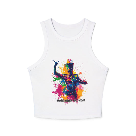 "Marching Machine" Women's Micro Rib Racer Tank Top