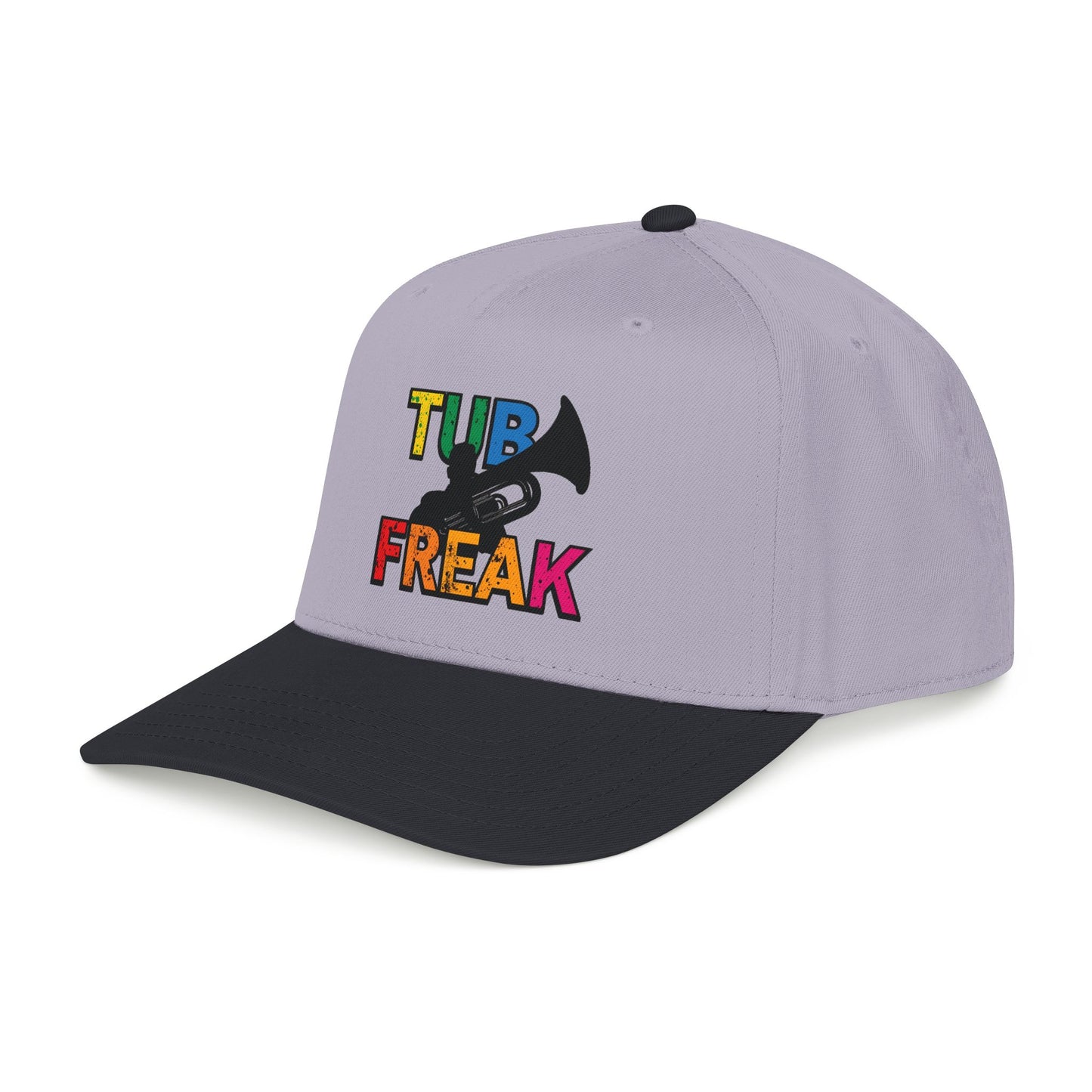 Tuba Player Baseball Cap — Colorful Retro Band Embroidered Hat