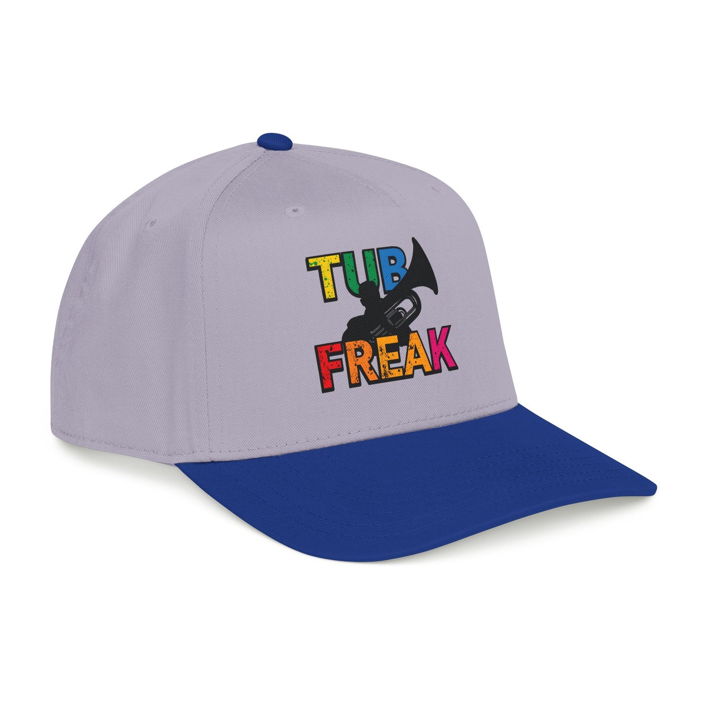 Tuba Player Baseball Cap — Colorful Retro Band Embroidered Hat