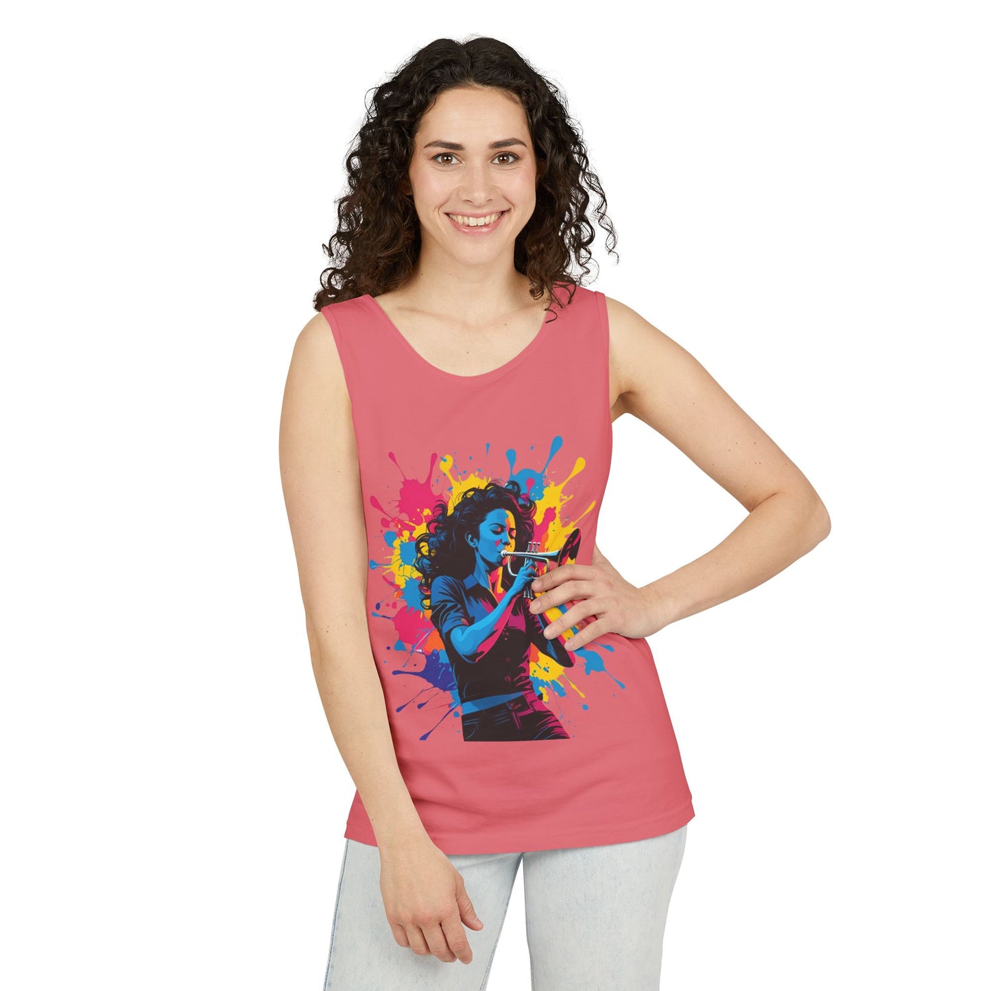 Vibrant Trumpet Musician  Tank Top