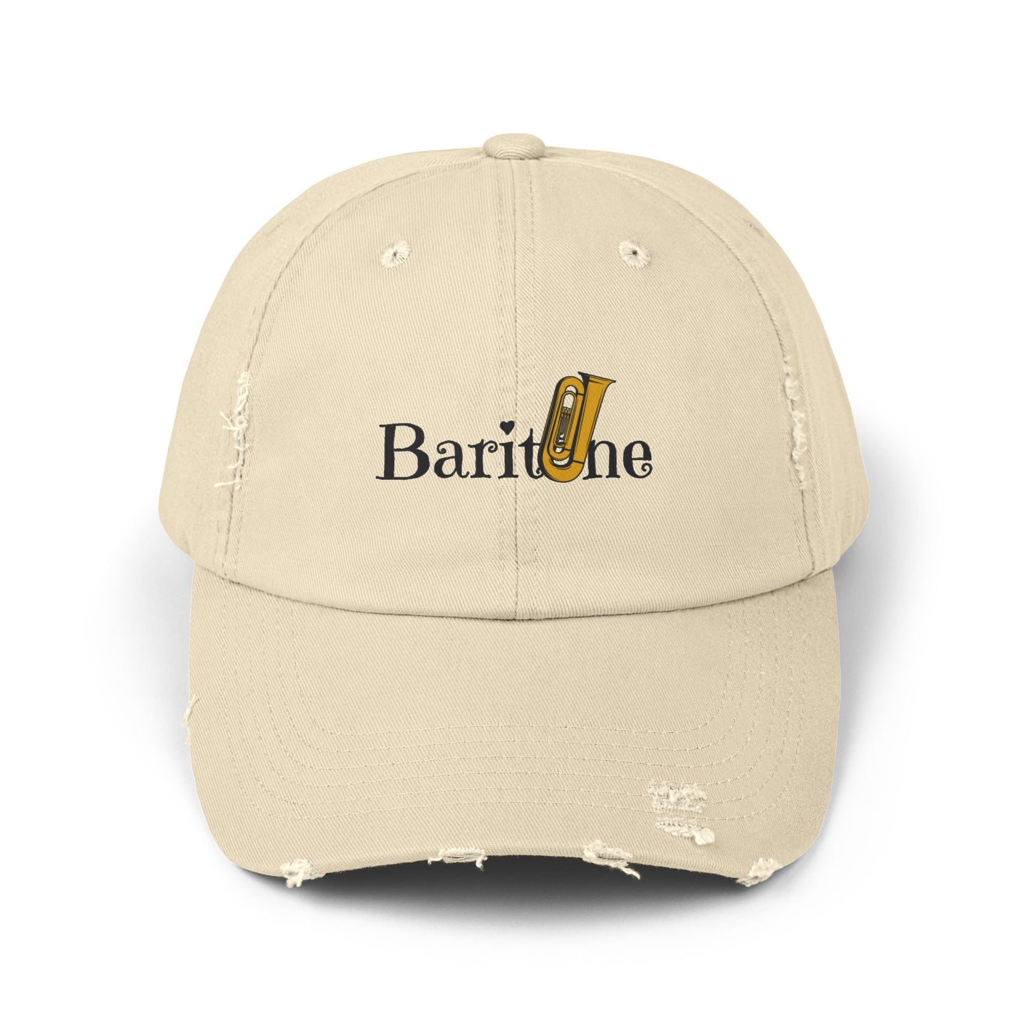 Unisex "Baritone" Distressed Cap