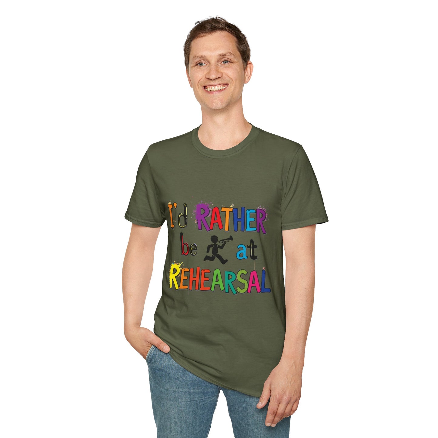 Colorful "I'd Rather Be at Rehearsal" T-Shirt