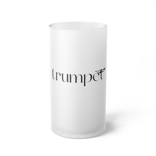 "Trumpet" Frosted Glass Beer Mug