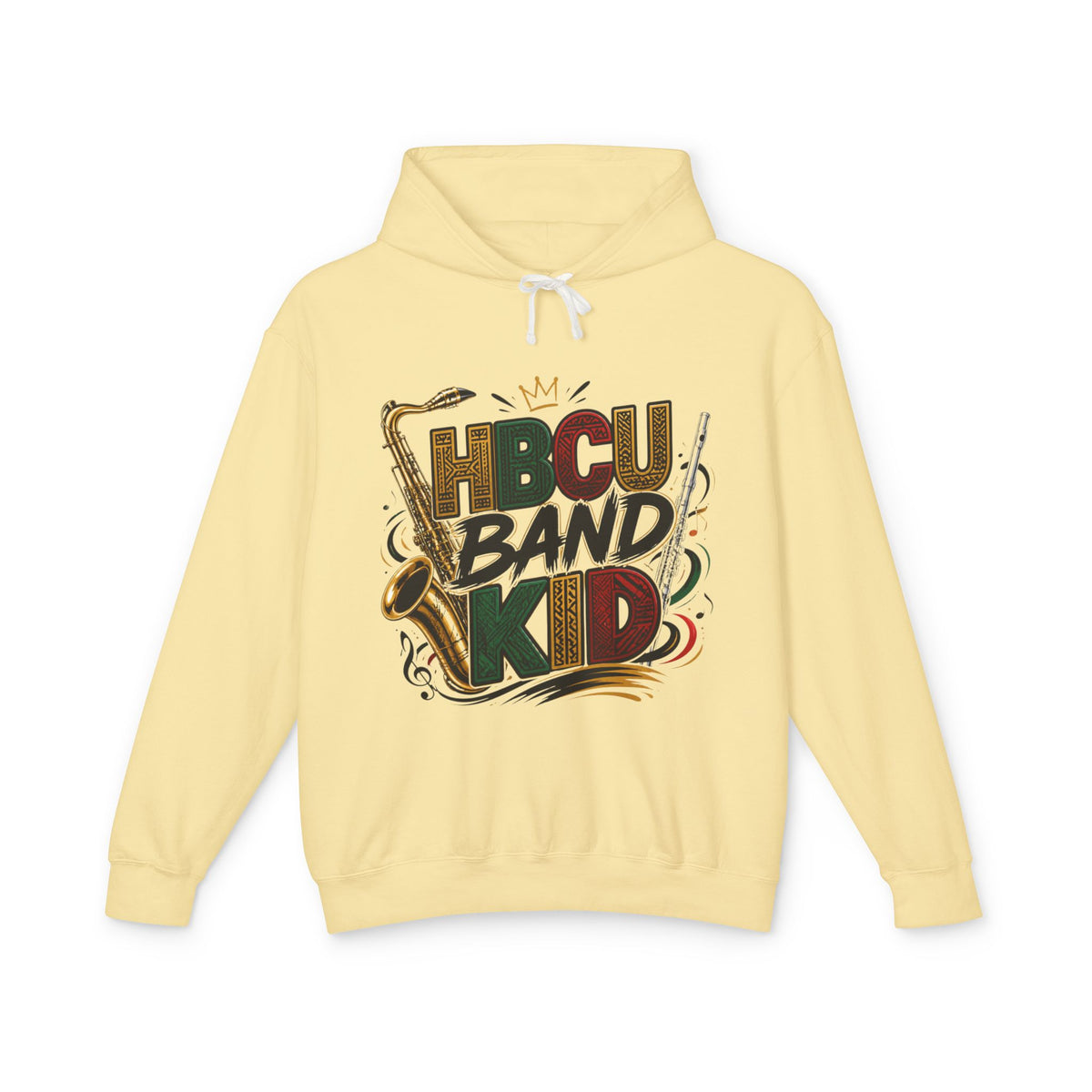 "HBCU Band Kid" Unisex Lightweight Hooded Sweatshirt