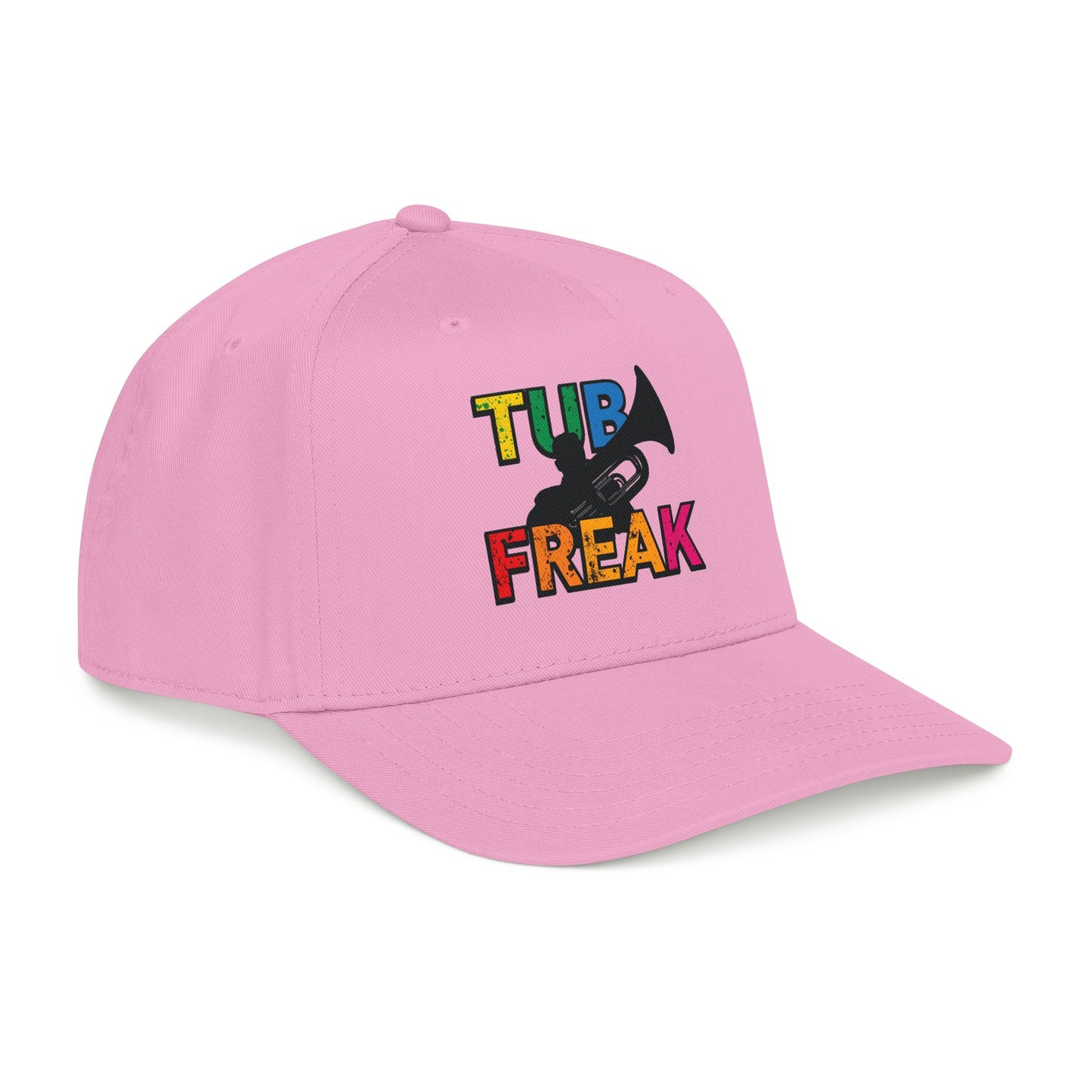 Tuba Player Baseball Cap — Colorful Retro Band Embroidered Hat