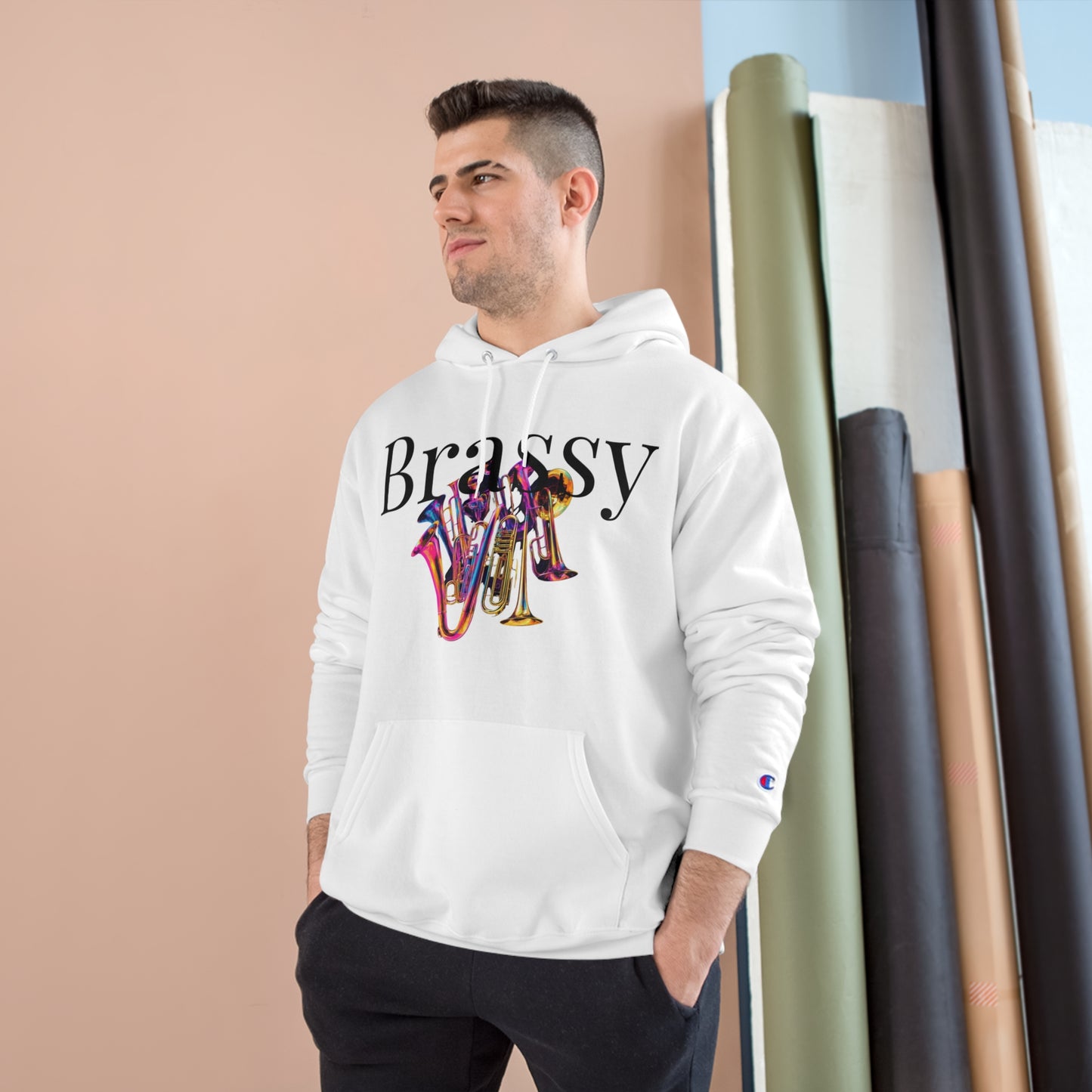 White "Brassy" Champion Hoodie