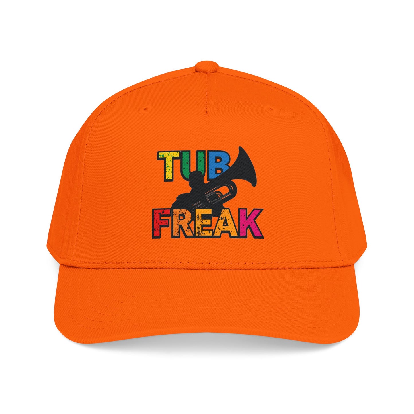 Tuba Player Baseball Cap — Colorful Retro Band Embroidered Hat